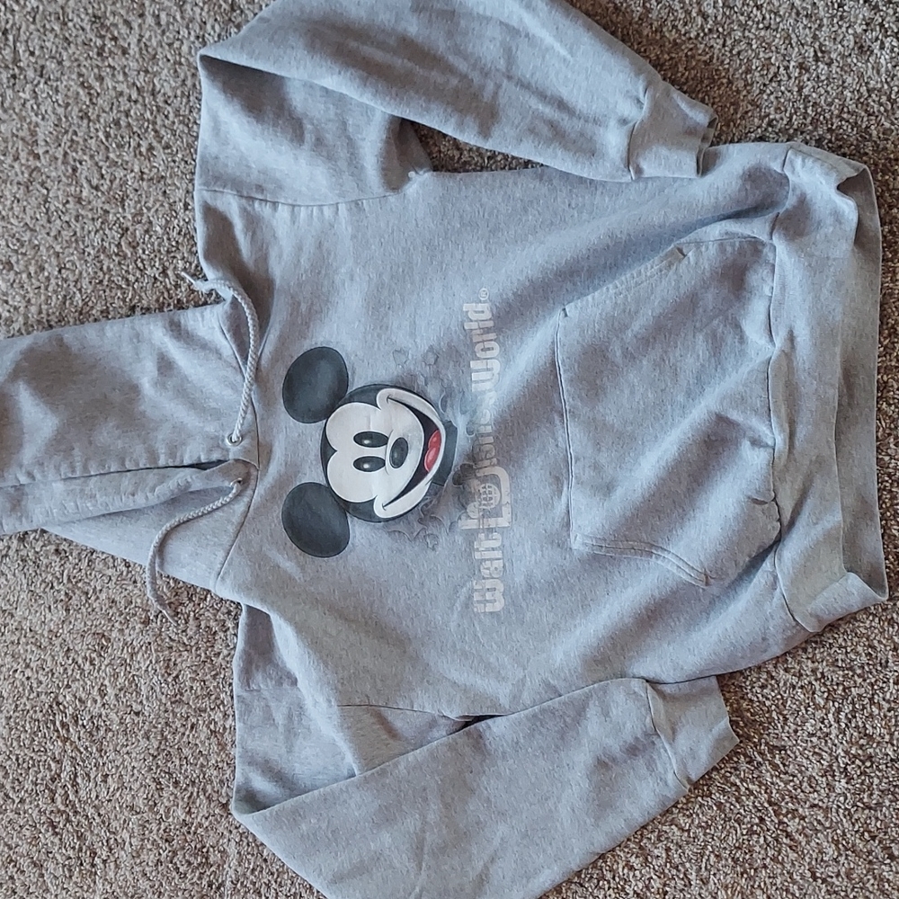 Adult Small Disneyworld grey Mickey Mouse hoodie.  Gently used.  Good condition